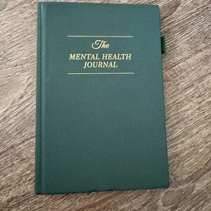 Amazon Green "The Mental Health Journal" Hardcover Notebook